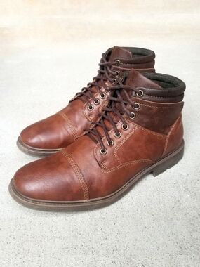 Men's 8 Chestnut Brown Cap Toe Service Boots Chukka W/ Box